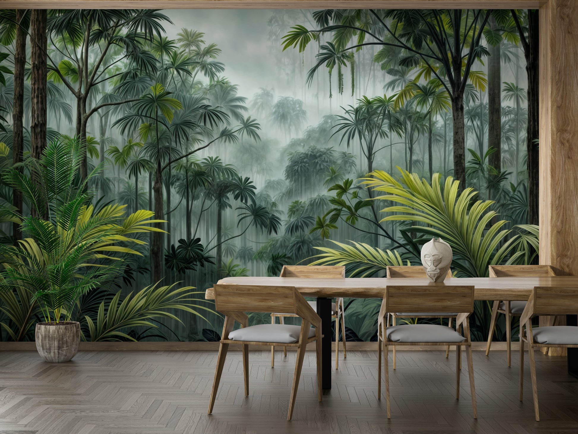 Enchanted jungle trees wallpaper

