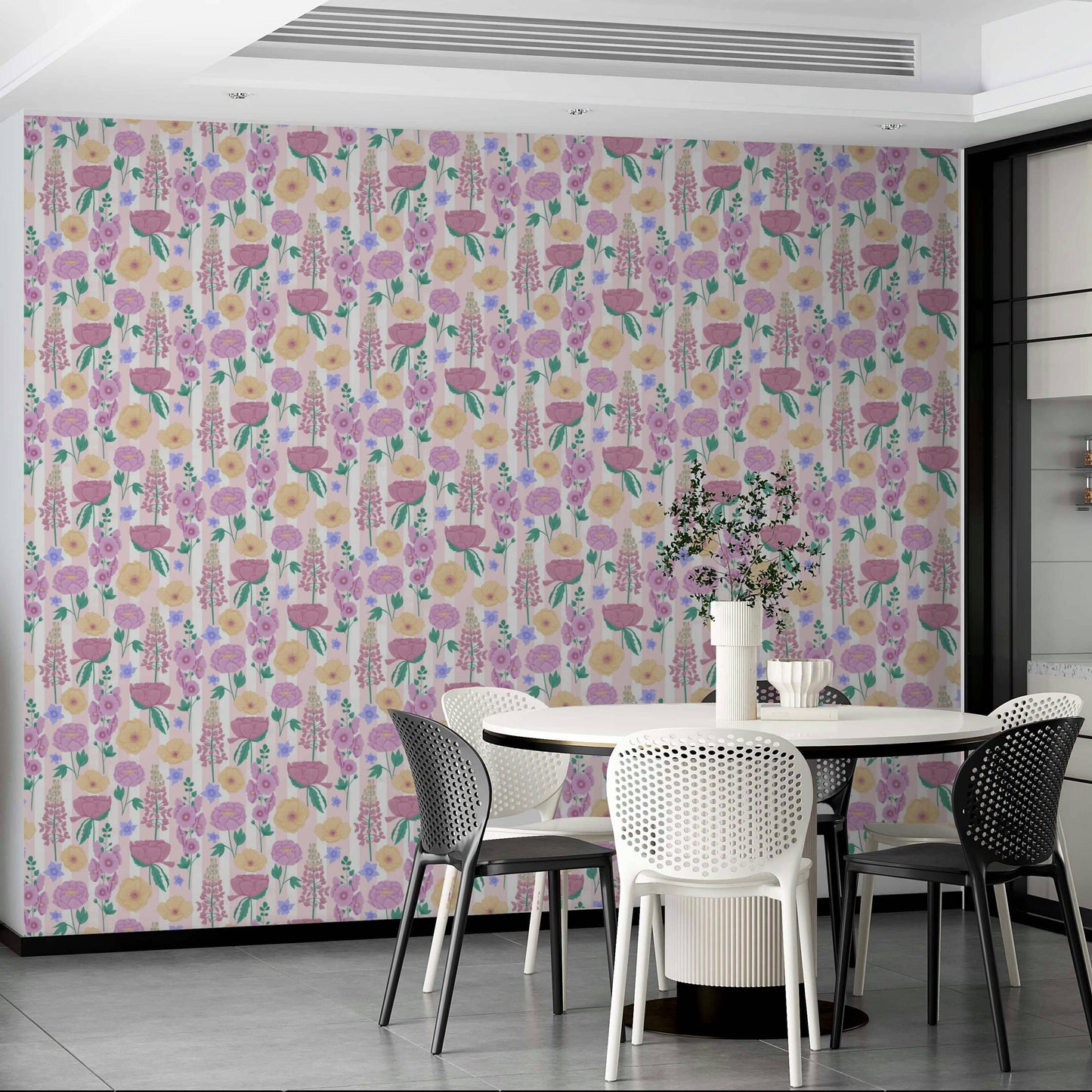 A tranquil garden scene wall mural for your decor.

