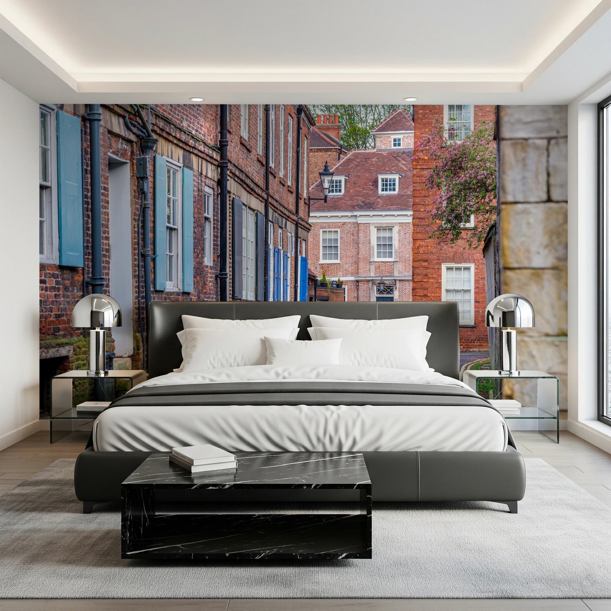 English Town Lane Wall Mural