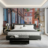 English Town Lane Wall Mural