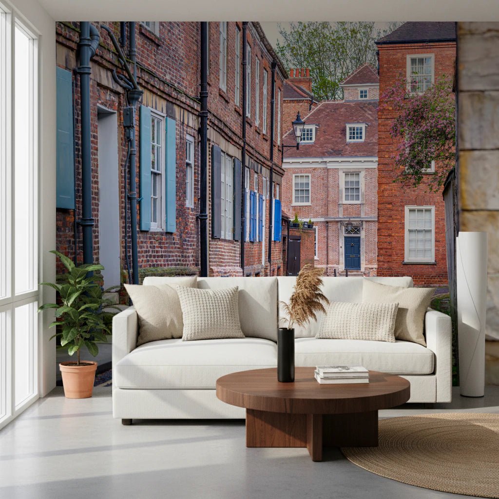 English Town Lane Wall Mural