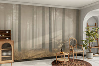 A graceful subtle texture wall mural in rich, deep tones.

