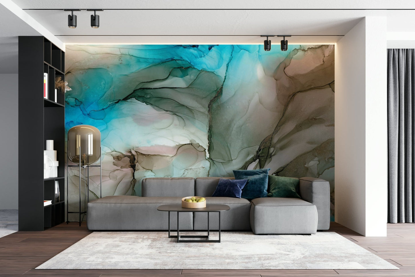 Abstract design evoking the depths of the ocean

