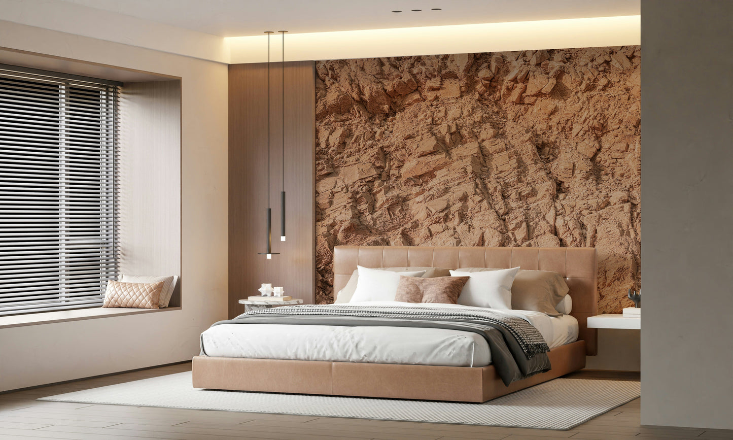 An artistic natural erosion mural for home decor.

