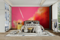 A beautiful wide-angle wall mural of a natural view.

