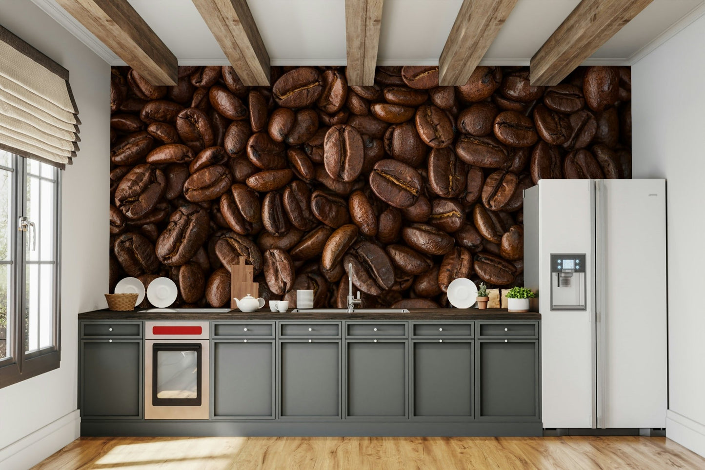 Espresso Delight Wall Mural with rich, warm tones of freshly brewed espresso.

