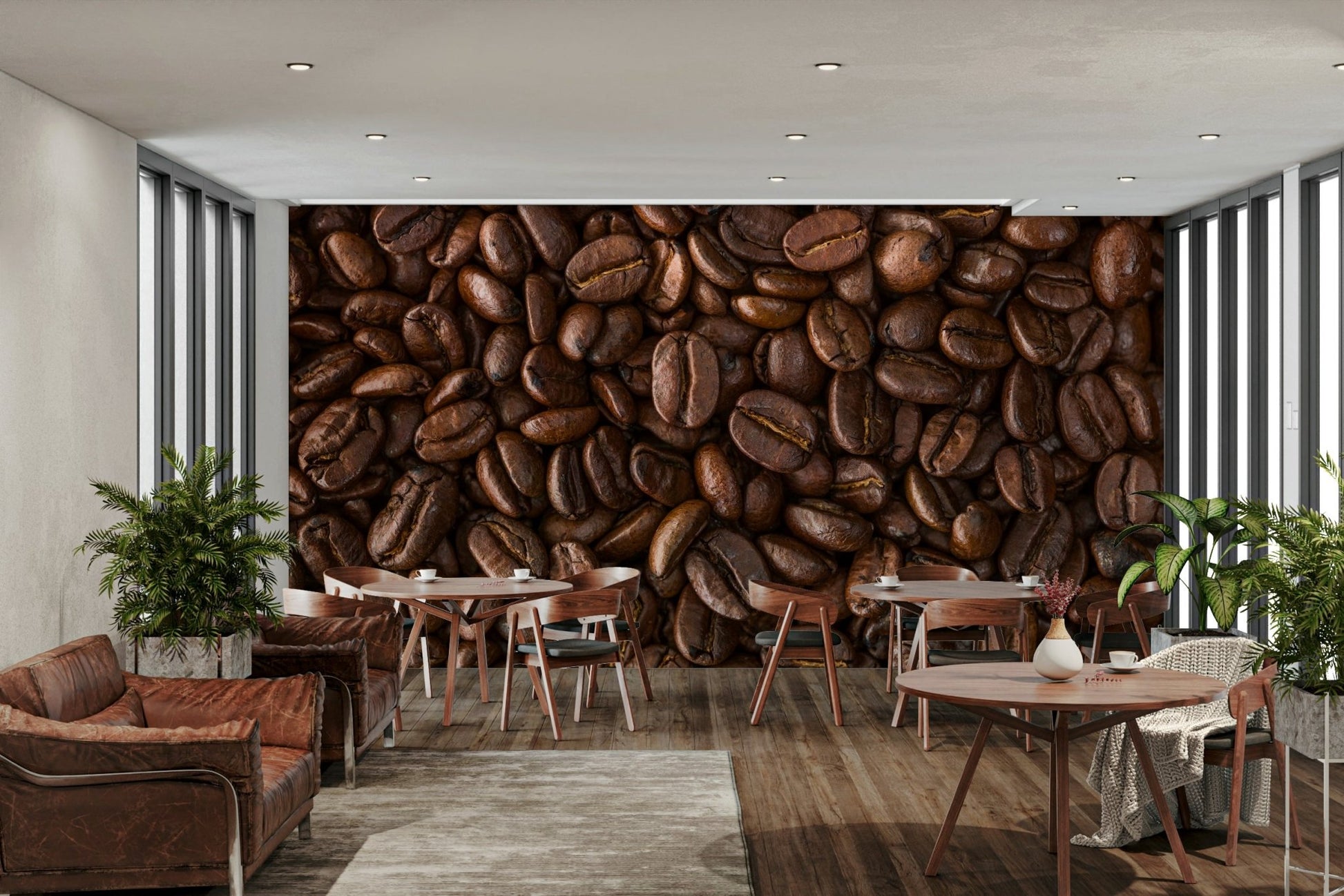 Espresso Delight wall mural for creating a cozy coffeehouse vibe in your room.

