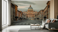 Eternal City Vista European travel theme wallpaper for walls stone.