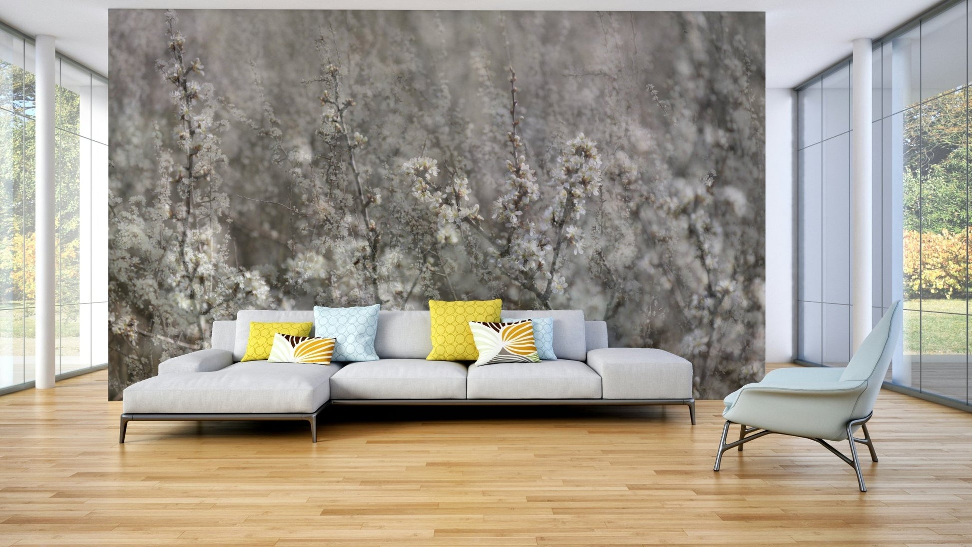 Ethereal Blossoms: Soft Floral Photography Wall Mural