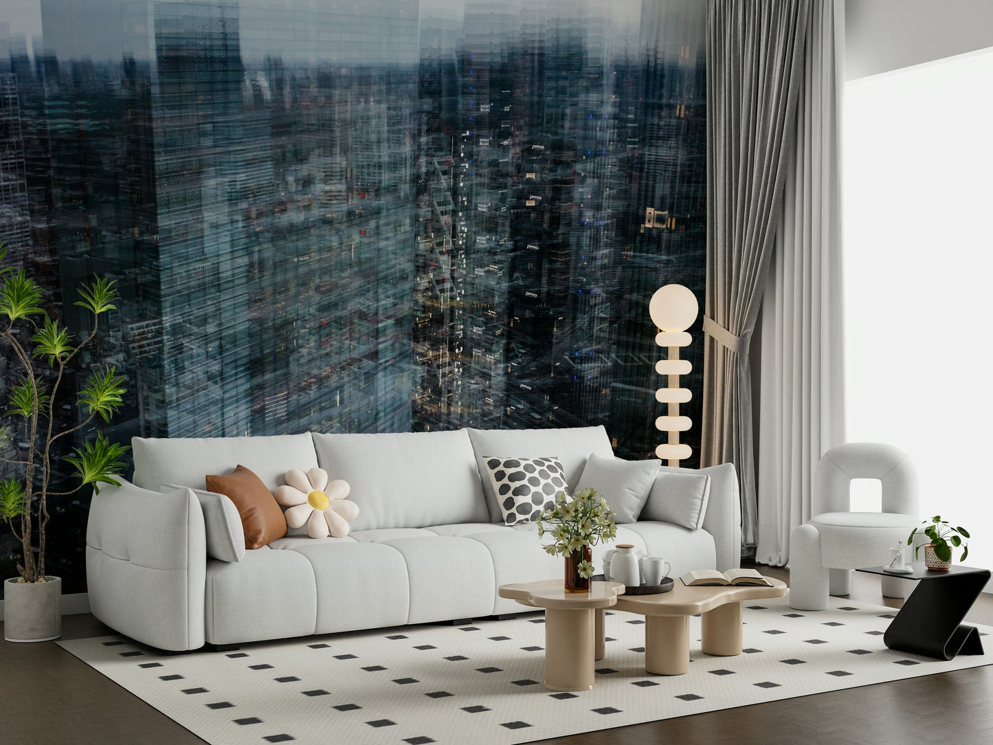 Ruby Deco Radiance wallpaper featuring bold ruby red geometric Art Deco patterns.
