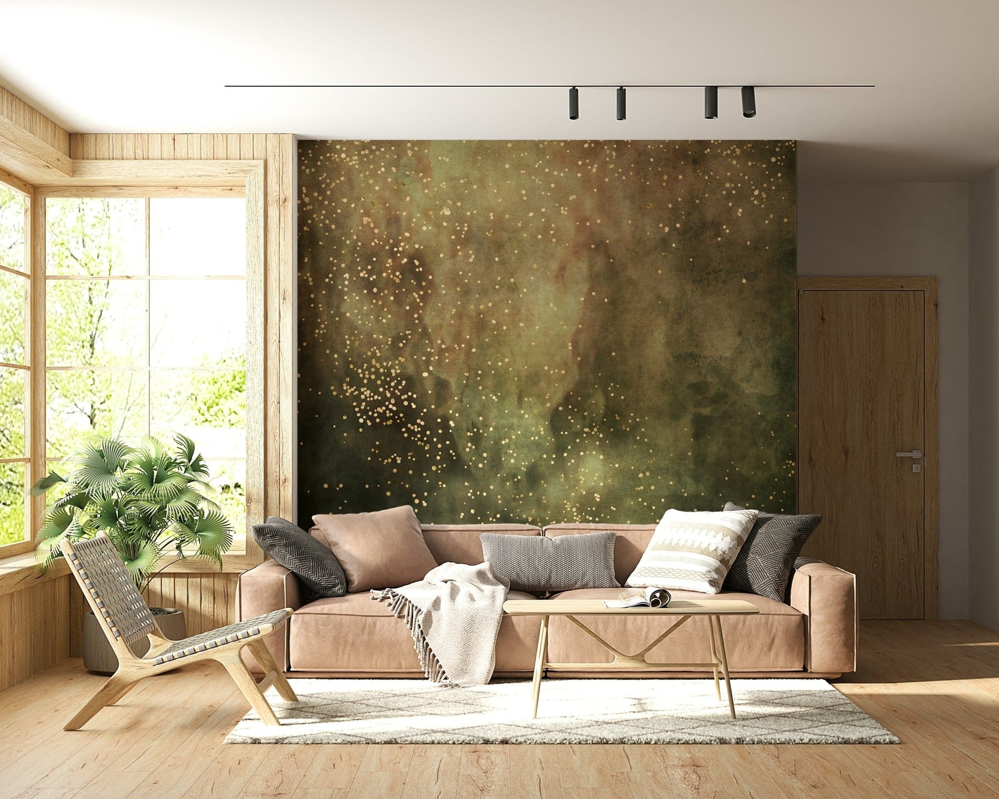 Airy Dust Cloud Wallpaper – Delicate pastel tones forming a floating dust texture mural with a tranquil feel.