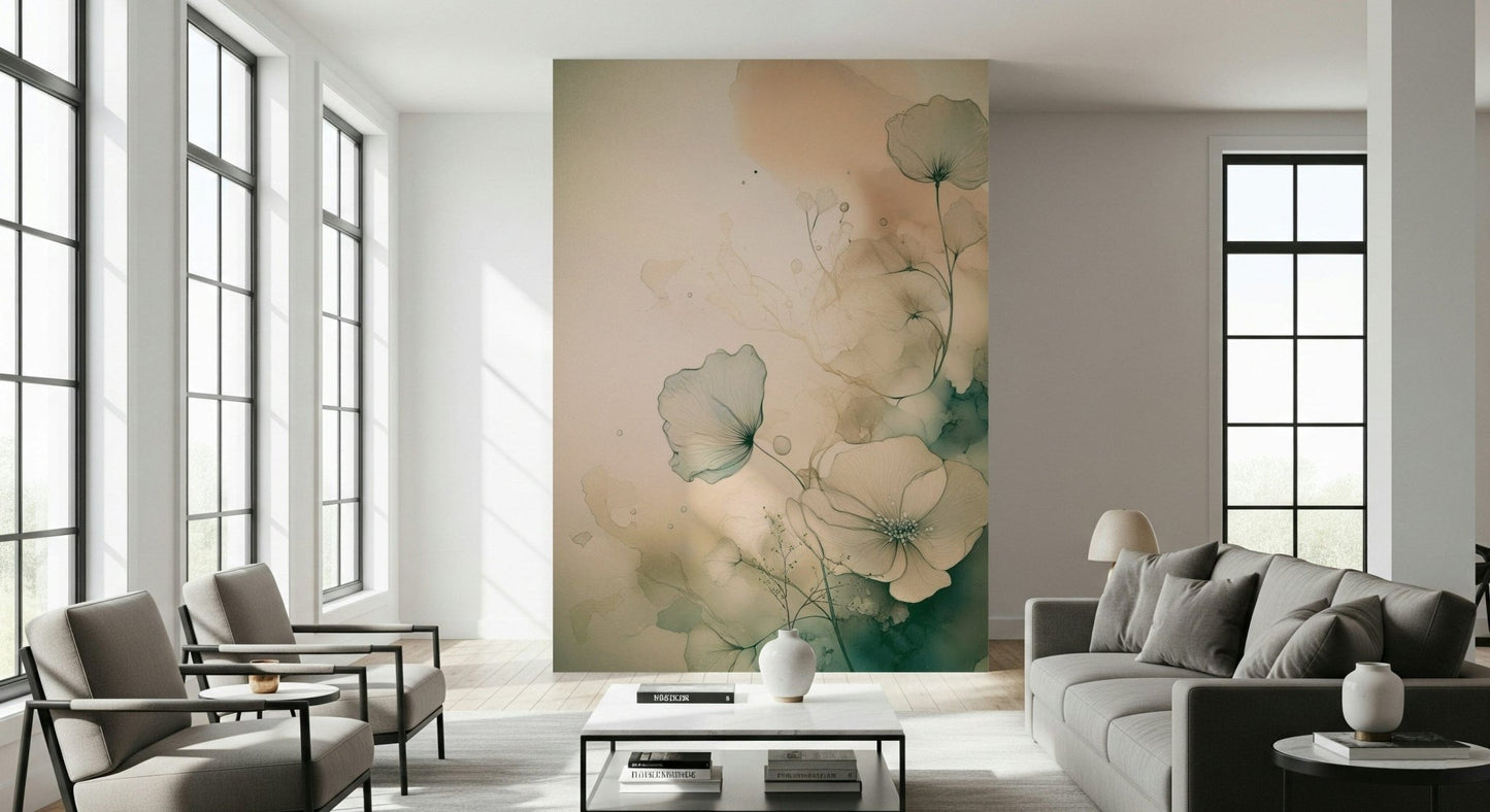 Ethereal Floral Hues Wall Mural
