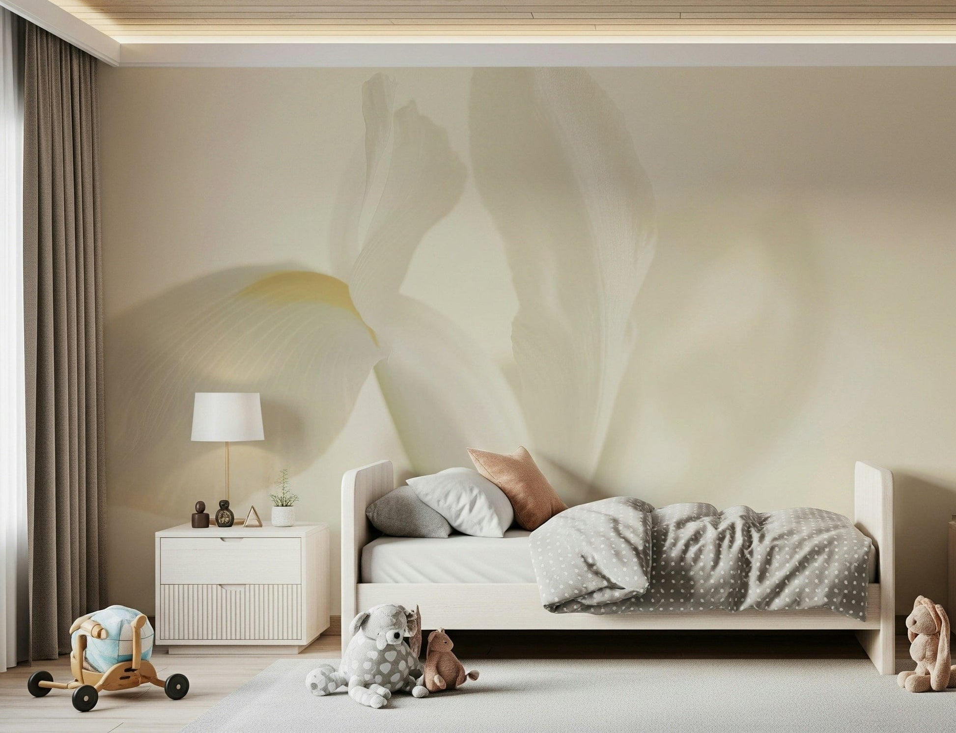 A serene subtle petal wall mural for your decor.

