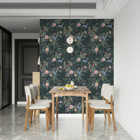 Soft-focus floral design creating a peaceful, ethereal wall backdrop.