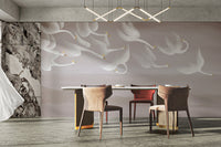 Elegant swan wall mural for nurseries and bedrooms
