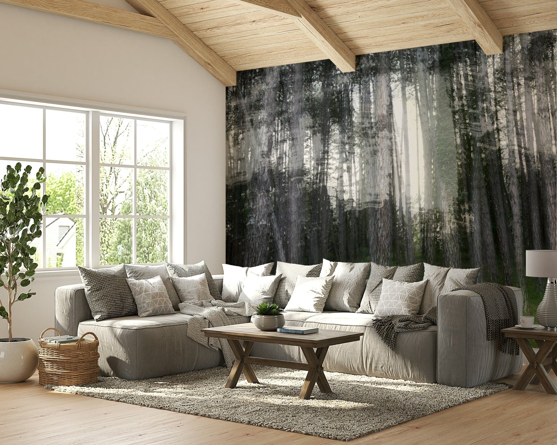 Nature-inspired wall art with soft focus

