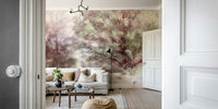 Light-filled pastel wall mural
