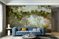 The gentle texture of a large print
