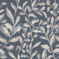 Ethereal Leaves soothing garden motif peel and stick wallpaper.