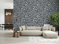 Soft beige foliage Ethereal Leaves wallpaper for walls.