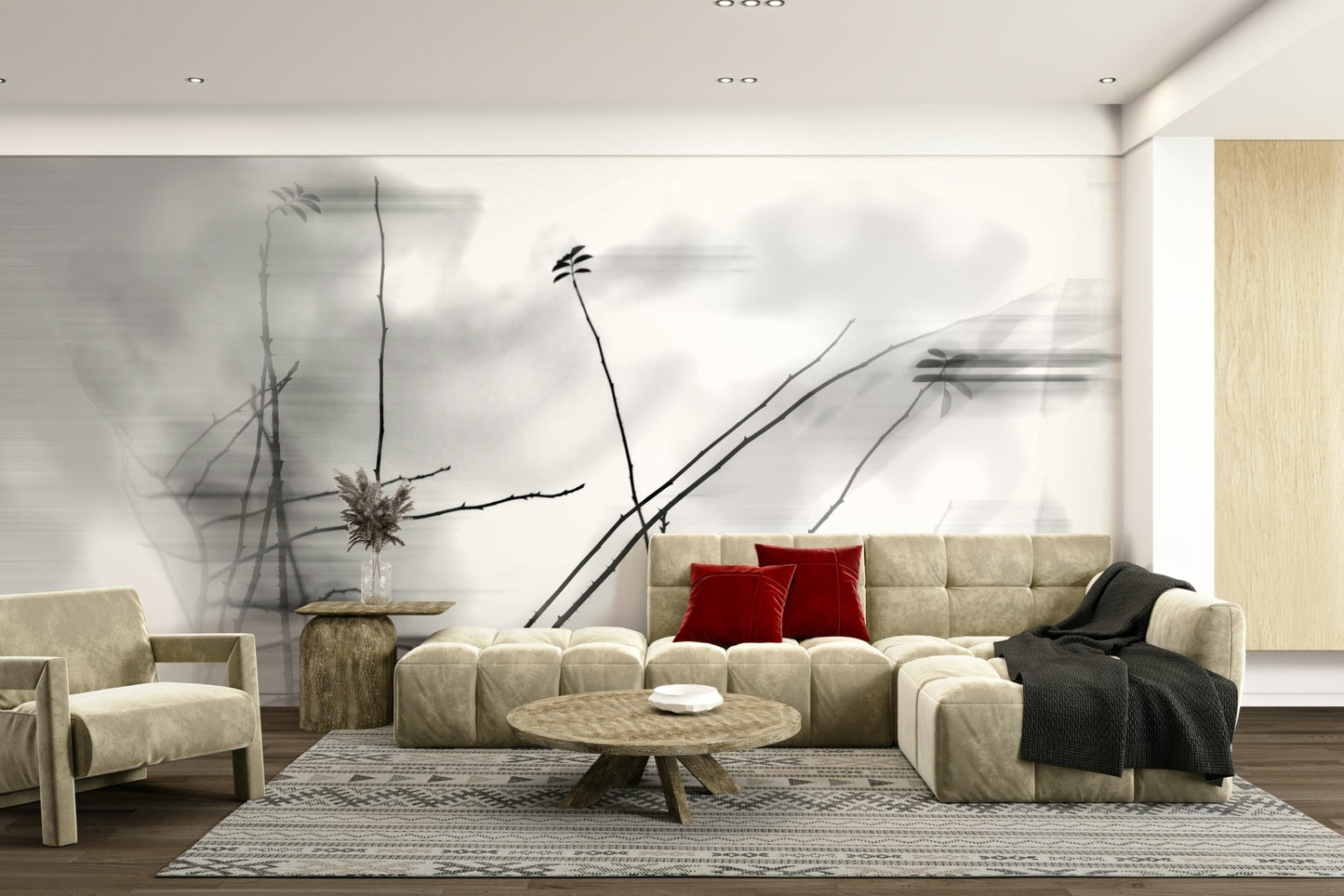 Nature-inspired monochrome wall art
