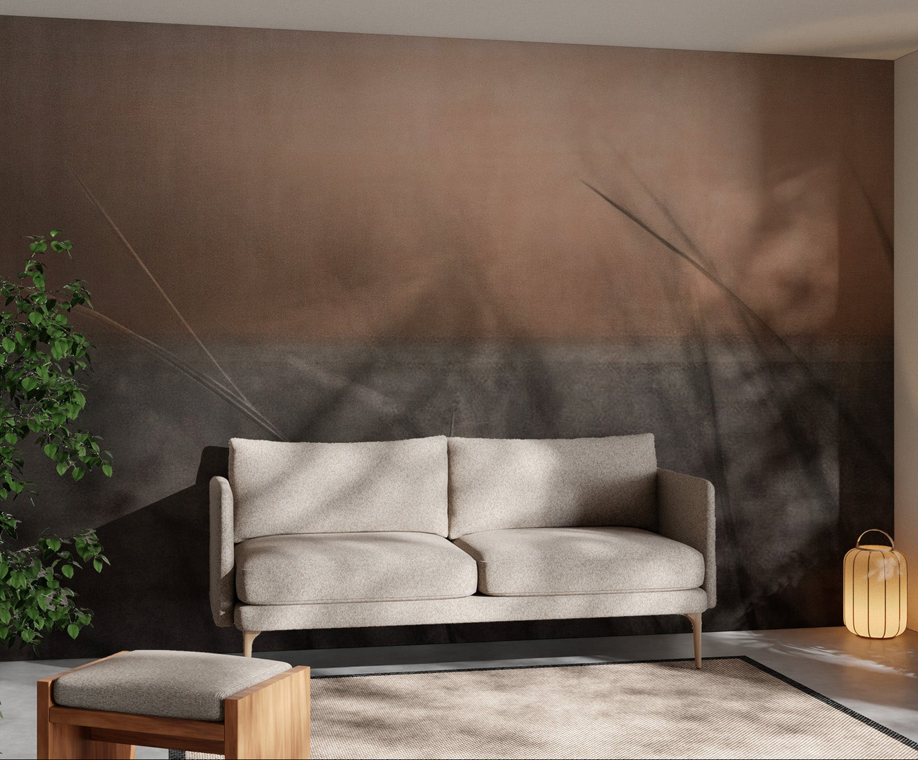 Ethereal sunset textured wallpaper with warm hues
