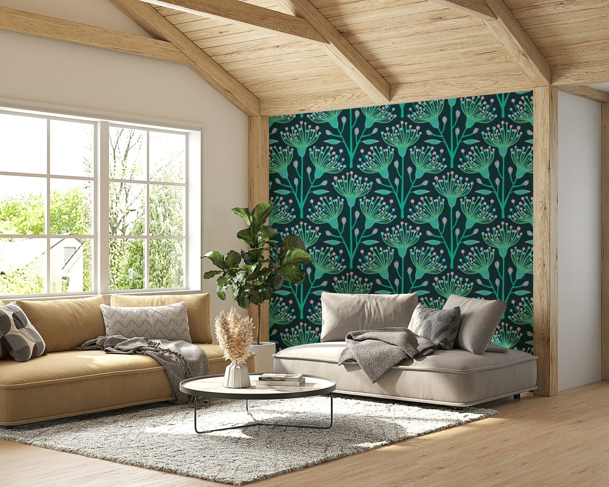 The design gives a feeling of quiet, natural beauty.

