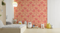 Pastel botanical wall wallpaper
