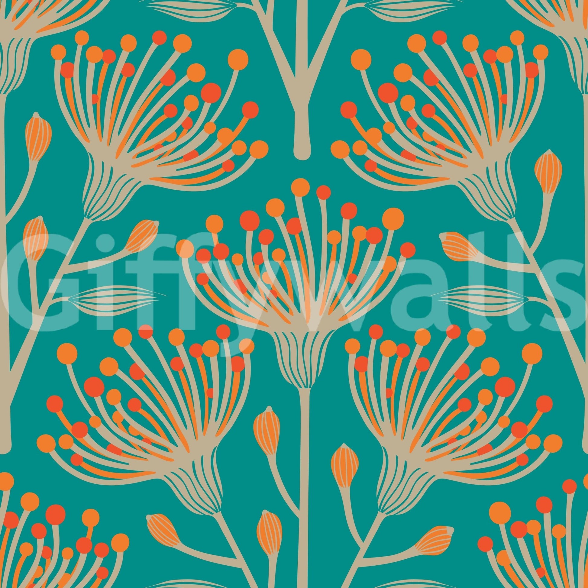 The mural acts as a beautiful and calming focal point.







