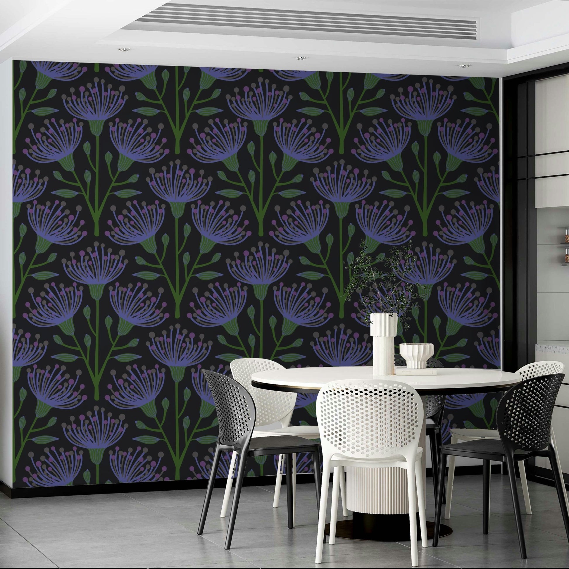 Moody floral wallpaper for walls
