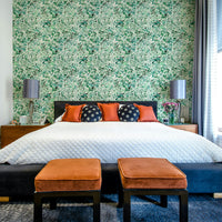 Lush jungle leaves wallpaper featuring eucalyptus

