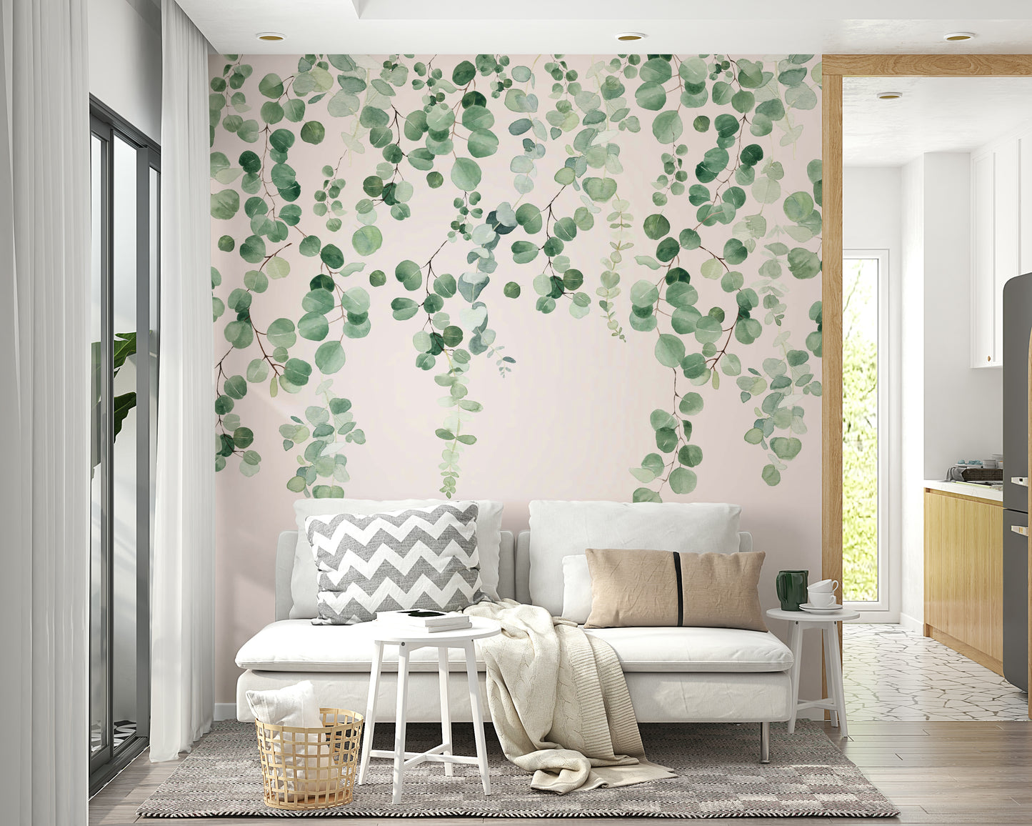 Nature-inspired eucalyptus pattern for walls

