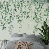 Eucalyptus branches wallpaper decor

