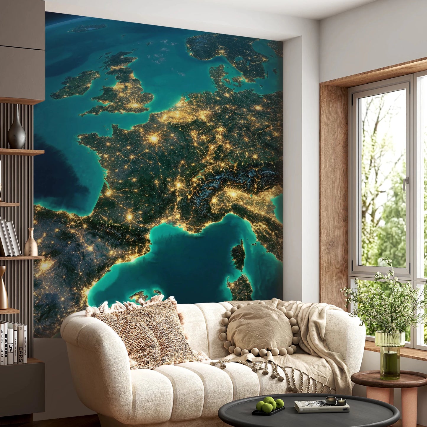 Europe at Night Wall Mural