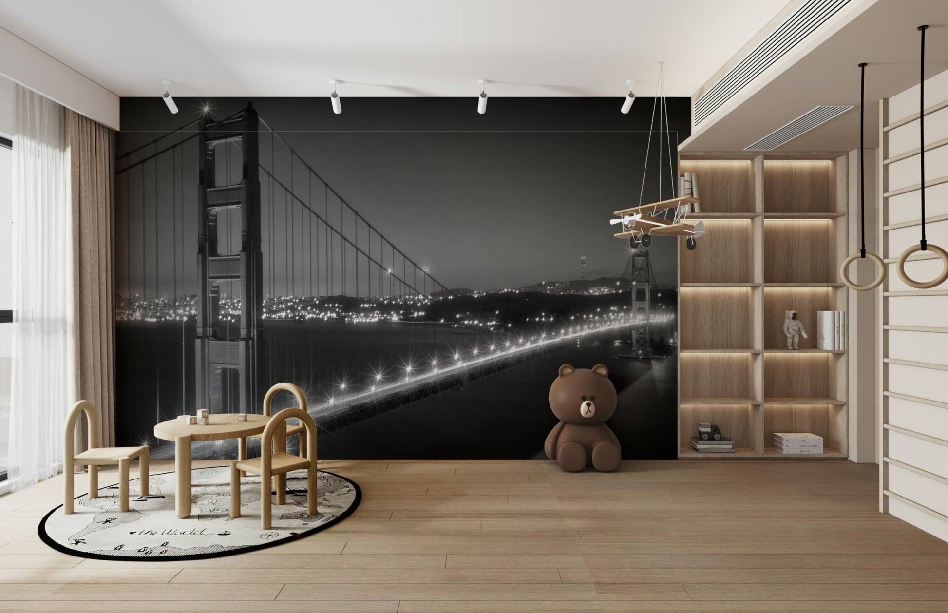 Soft floral pattern mural wallpaper for walls

