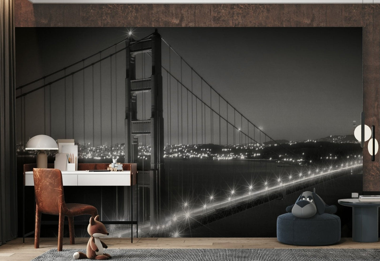 Modern floral wallpaper for living room walls

