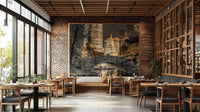 Evening in Central Park Wall Mural with sunset and park scenery.

