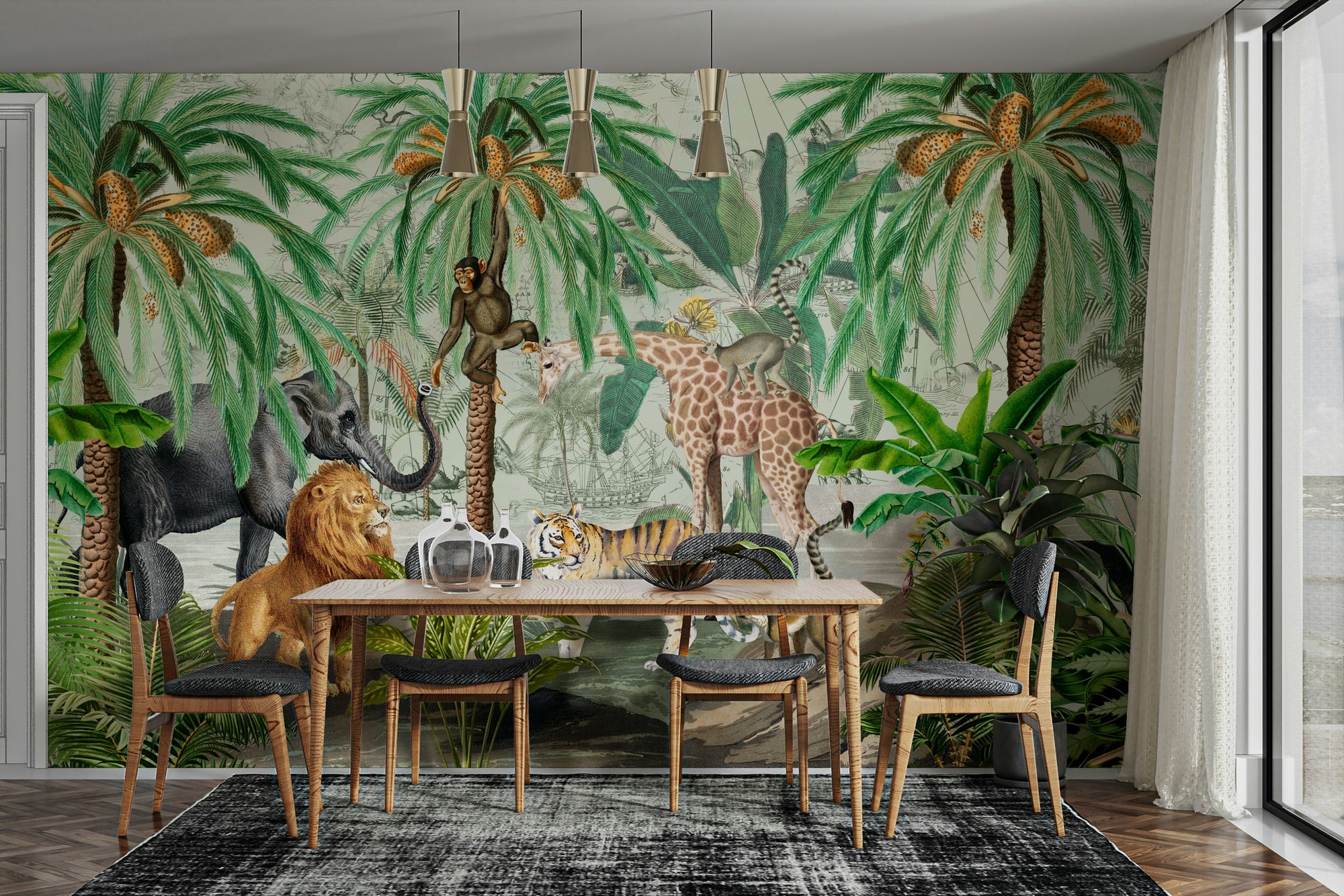 Exotic Eden mural wallpaper

