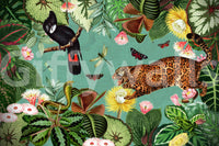 Artistic tropical wallpaper design

