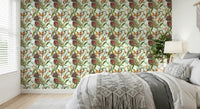 A serene tropical foliage wall mural for vibrant decor.

