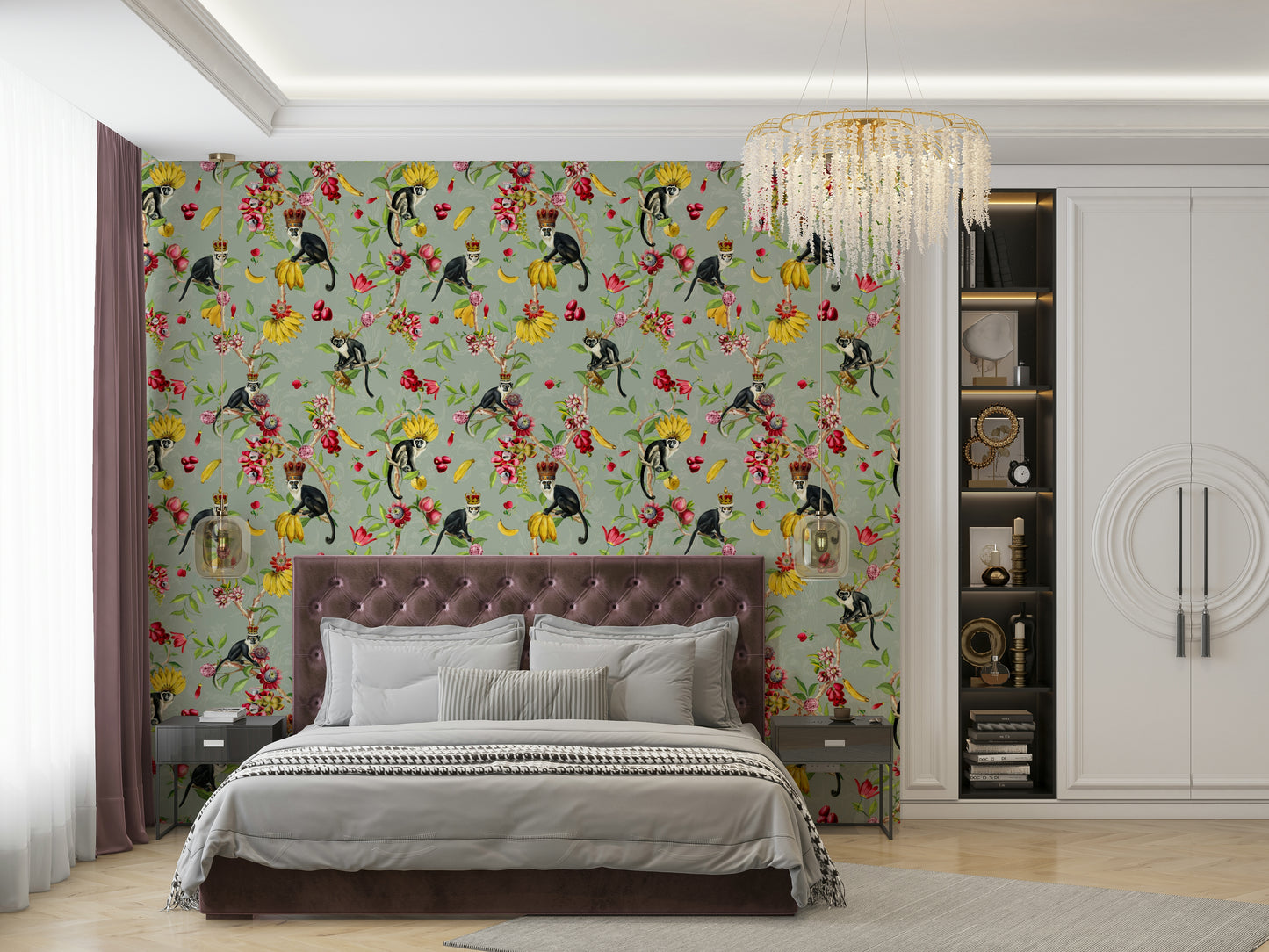 Monarch butterfly wallpaper bringing a touch of nature to your space.

