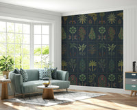 The composition is a harmonious, repeating pattern.


