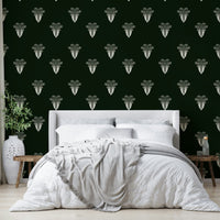 The wallpaper for walls being admired in a home.