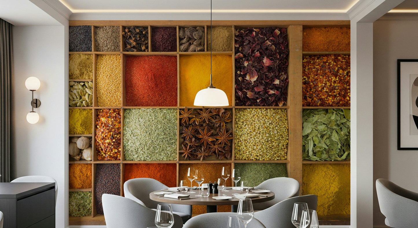 Exotic Spice Collection Wall Mural