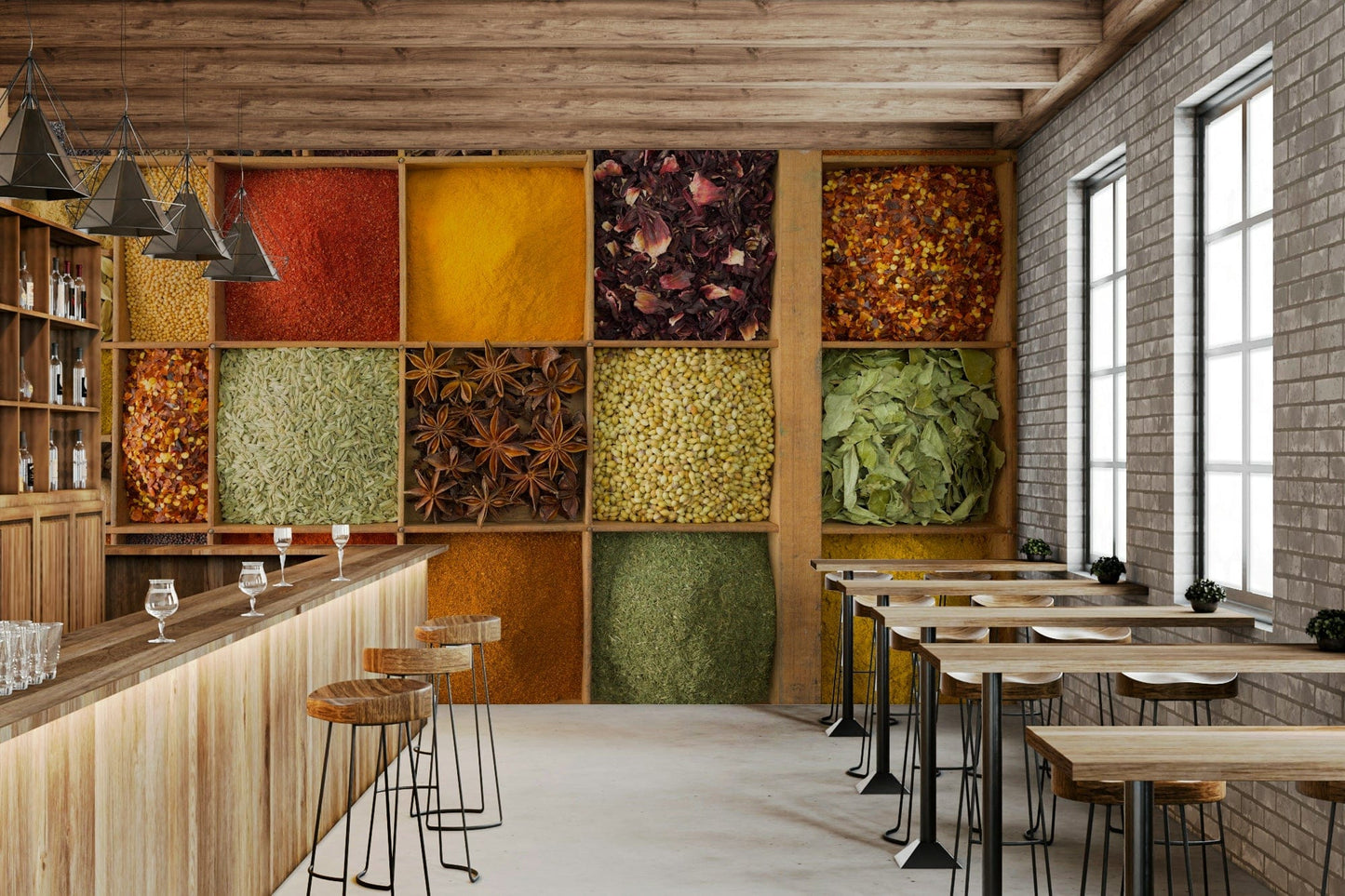 Exotic Spice Collection Wall Mural