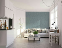Classic ogee design in muted blue and grey

