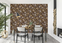Awesome wall mural featuring beautiful trailing hibiscus vines and foliage.