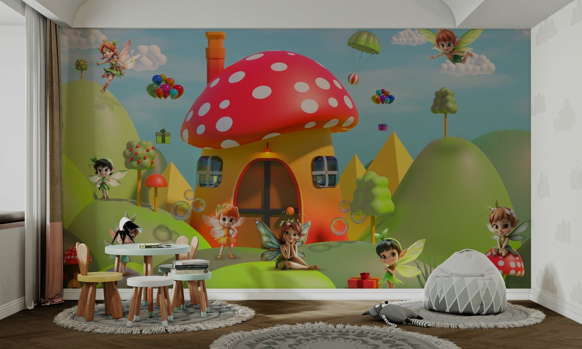 The composition is a harmonious, flowing pattern.

