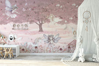 The style is a soft-focus illustration or a painterly design.

