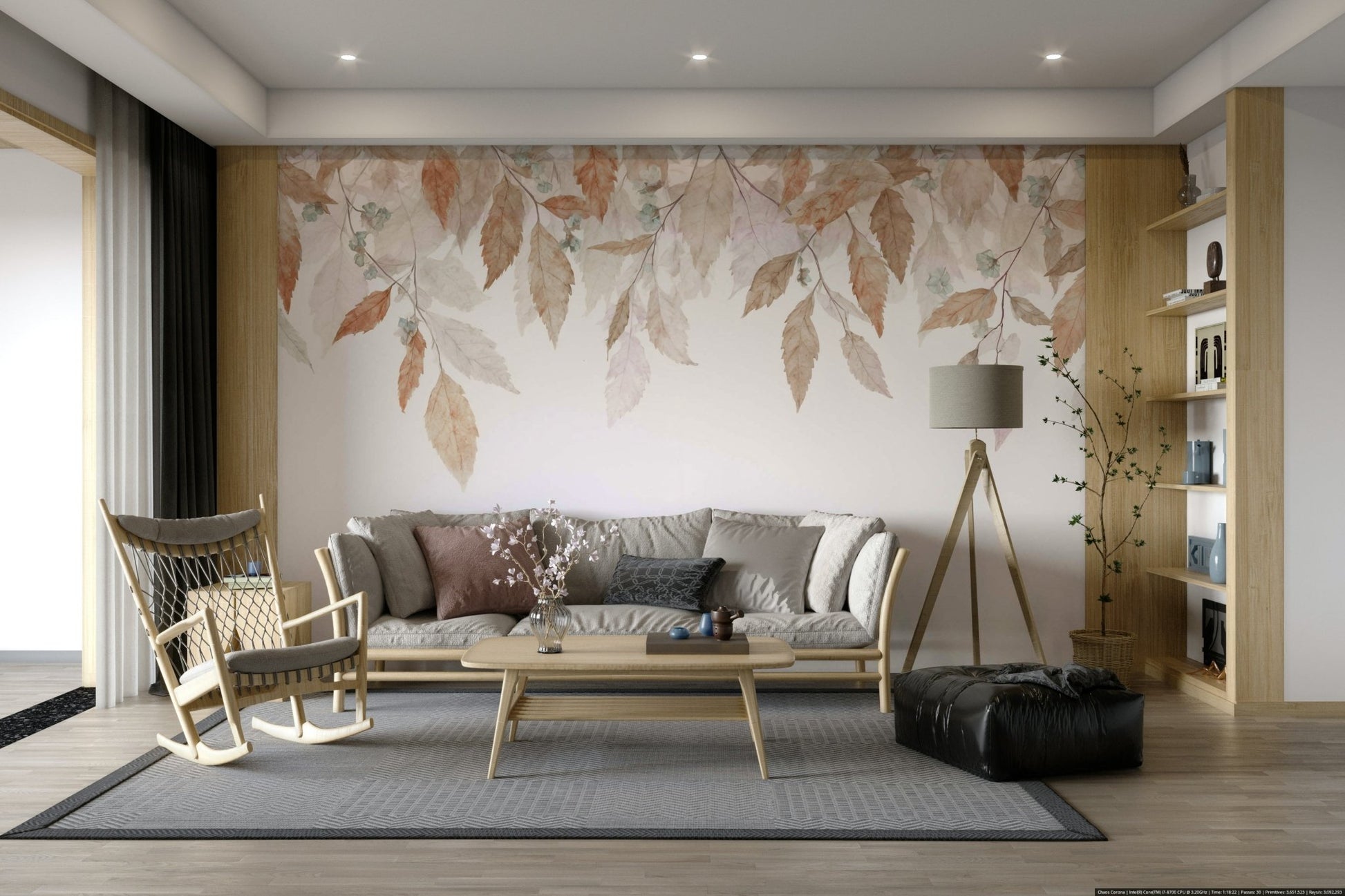 The design gives a feeling of quiet, natural beauty.

